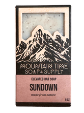 sundown bar soap and mountain time logo